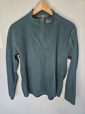 Orvis Quarter Zip Fleece Pullover Forest Green Since 1856 Outdoor Layer